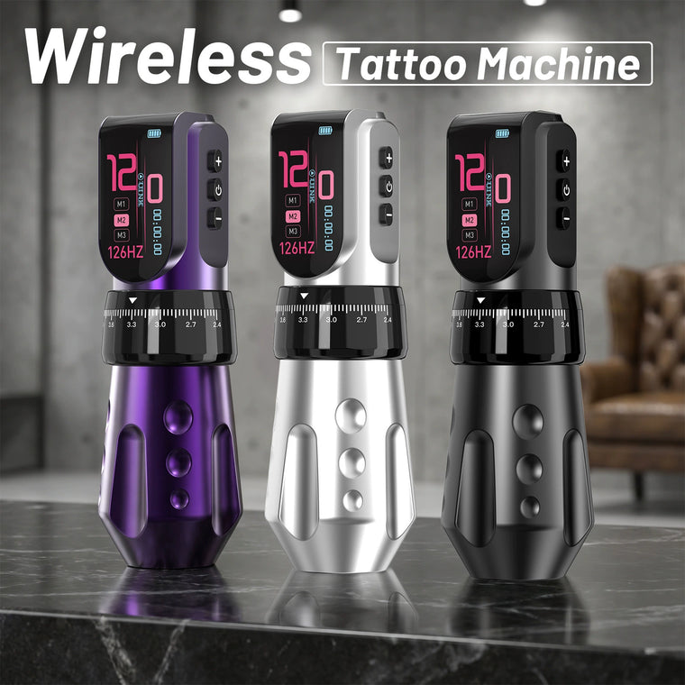 UINK T9 Pro Adjustable Stroke Wireless Tattoo Pen 1700mAh