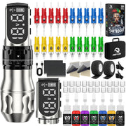 DQFART Dual-Battery Adjustable-Stroke Tattoo Pen Carry Case Kit