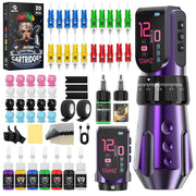 UINK Curved-Screen 1700mAh Dual-Battery Tattoo Pen Complete Kit