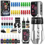 UINK Curved-Screen 1700mAh Dual-Battery Tattoo Pen Complete Kit