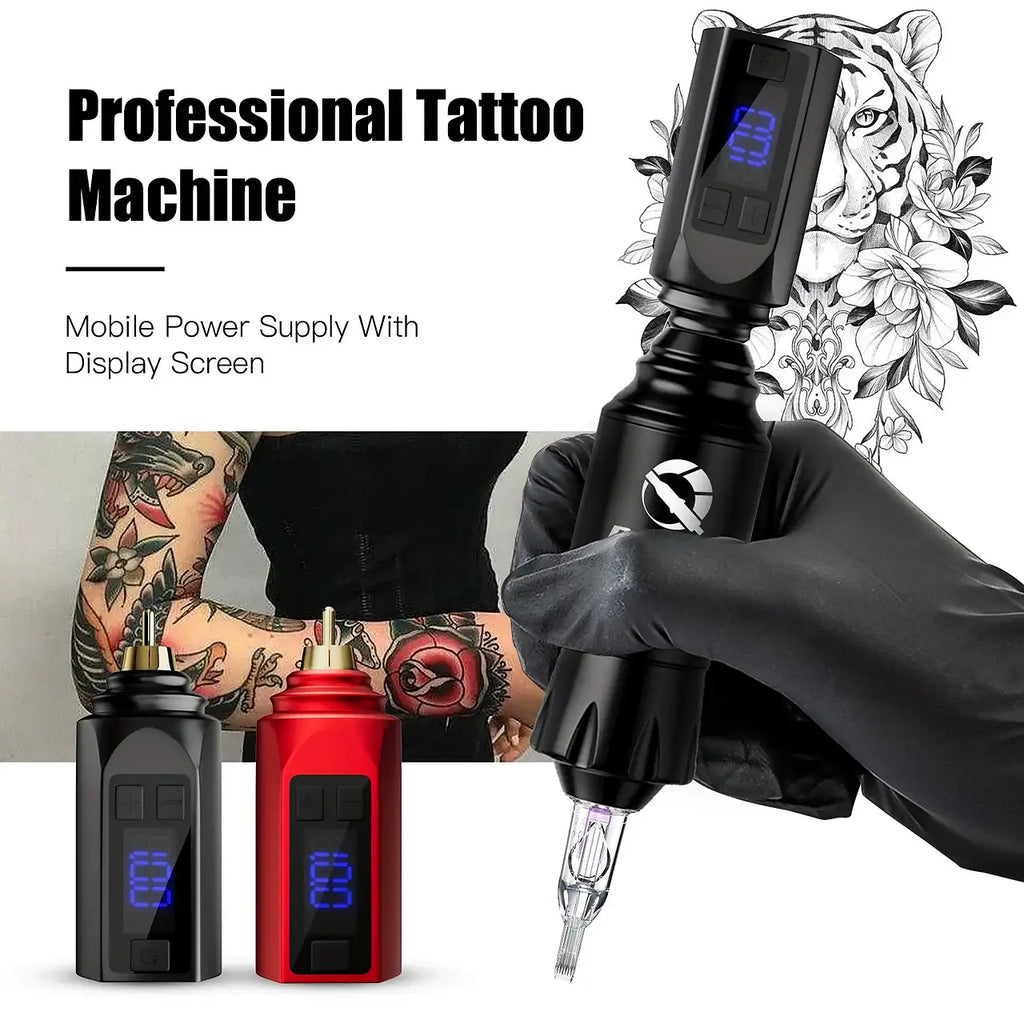 DQFART LED Wireless Tattoo Power Supply 1500mAh RCA product image 4