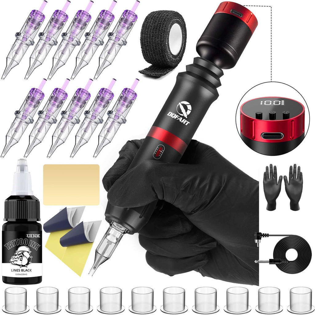 DQFART Wireless Tattoo Gun Kit with Battery Power Supply product image 1