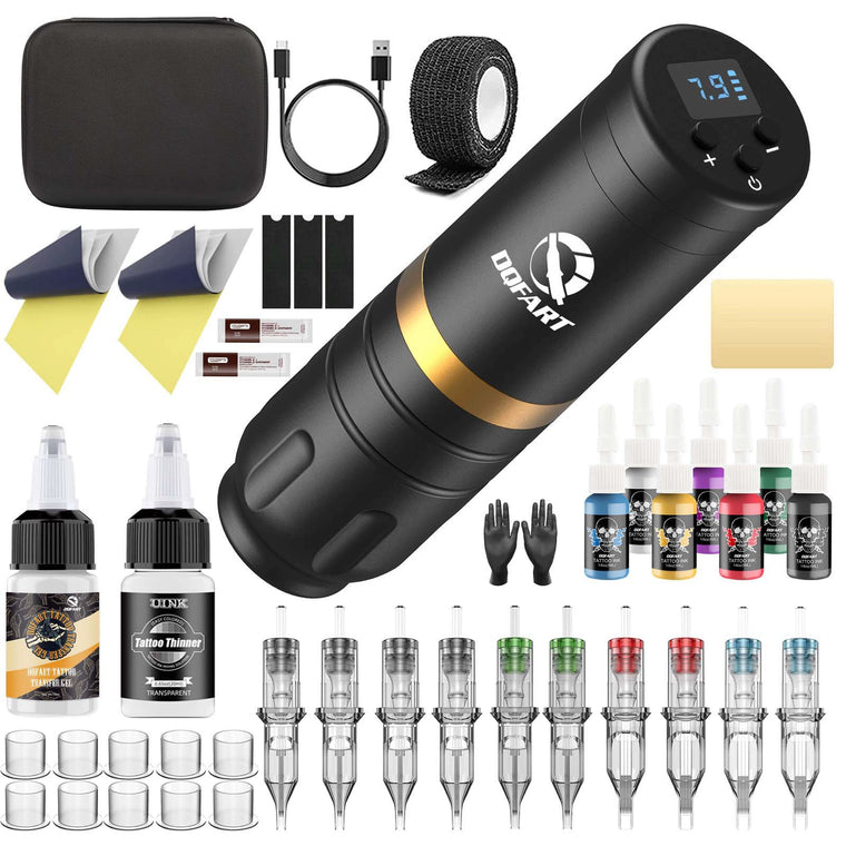 DQFART WTK-127 T1 Wireless Tattoo Gun Kit LED Display product image 1