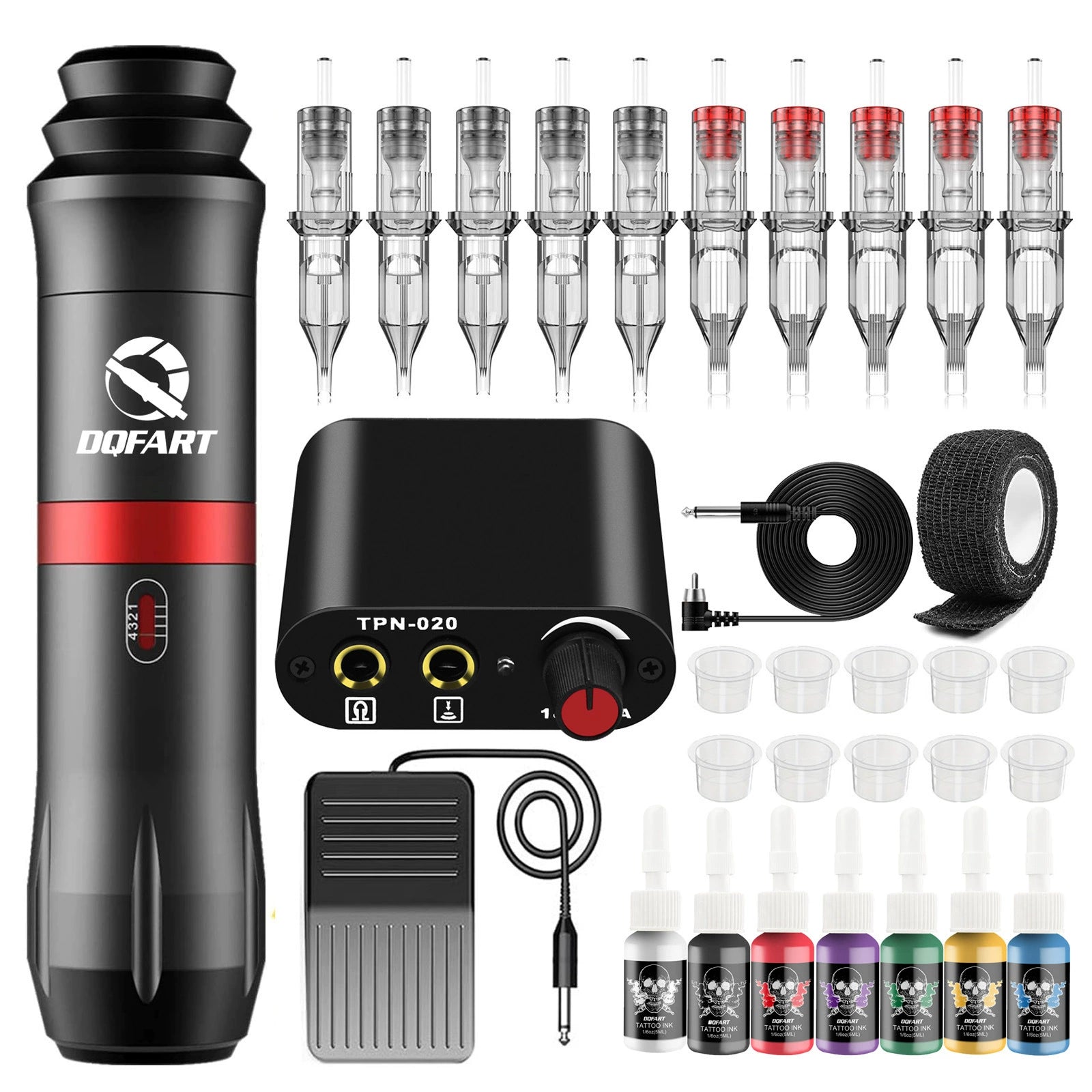 DQFART Rocket V8 Tattoo Gun Kit with Ink product image 1