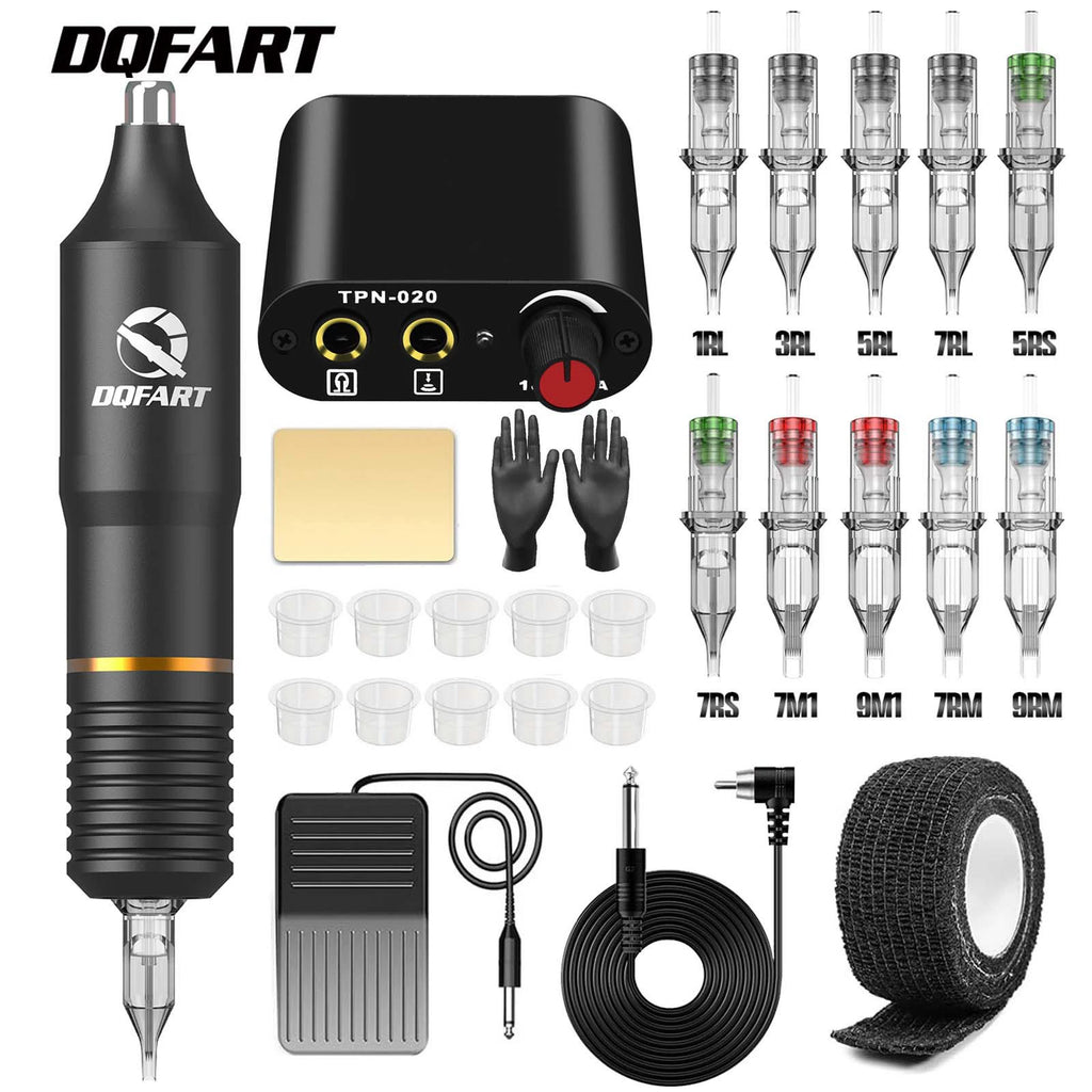 DQFART Beginner Tattoo Gun Kit with Cartridge Needles product image 1