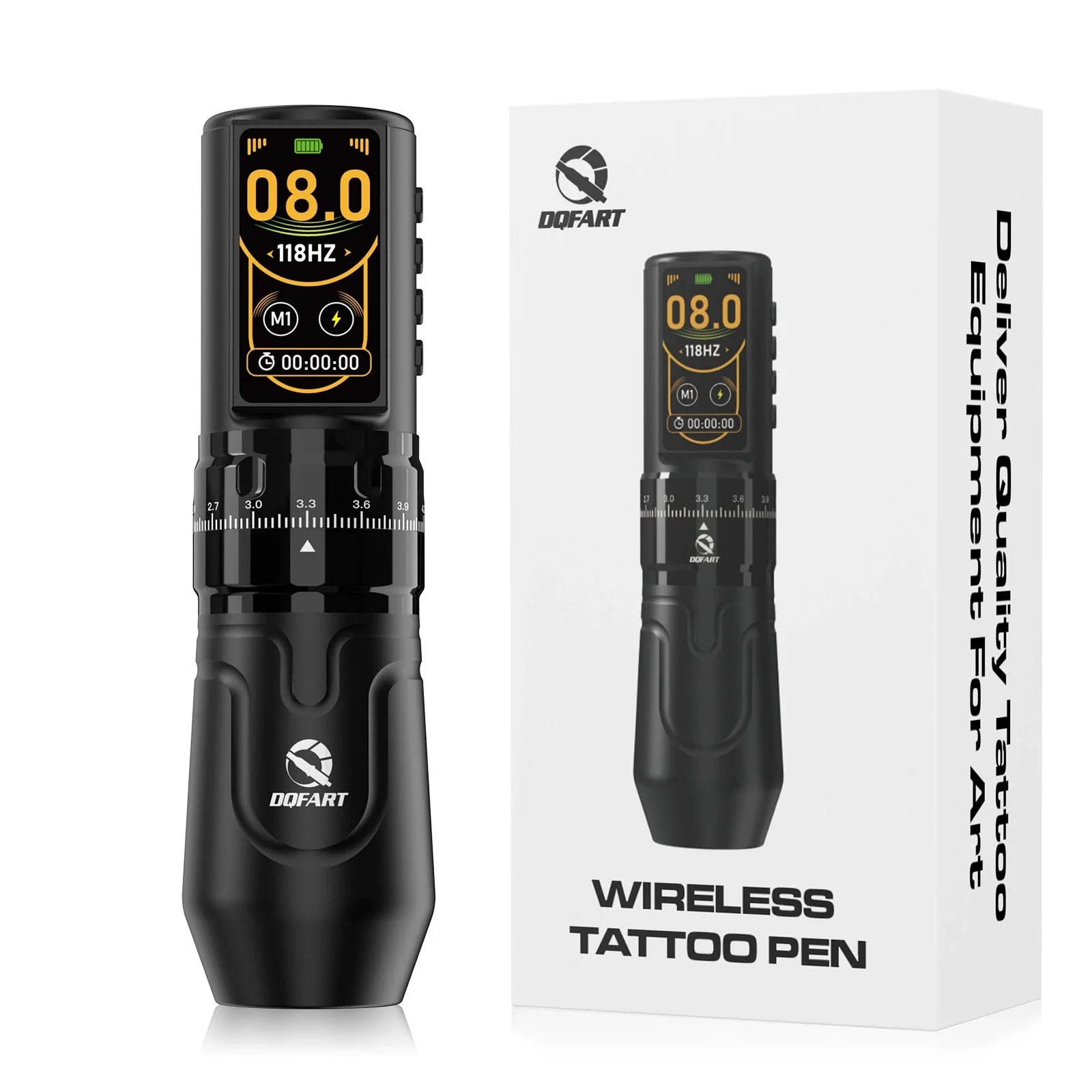 DQFART T8 Pro Adjustable Stroke Wireless Tattoo Pen product image 1