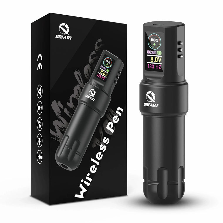 DQFART T3 Pro Wireless Tattoo Gun Pen Machine Color Screen