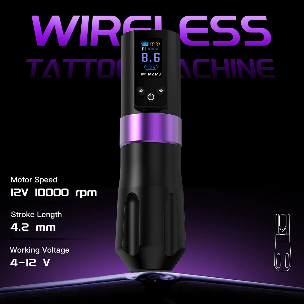 DQFART T6 Wireless Tattoo Pen Color Screen product image 1