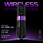 DQFART T6 Wireless Tattoo Gun Pen Machine Color Screen