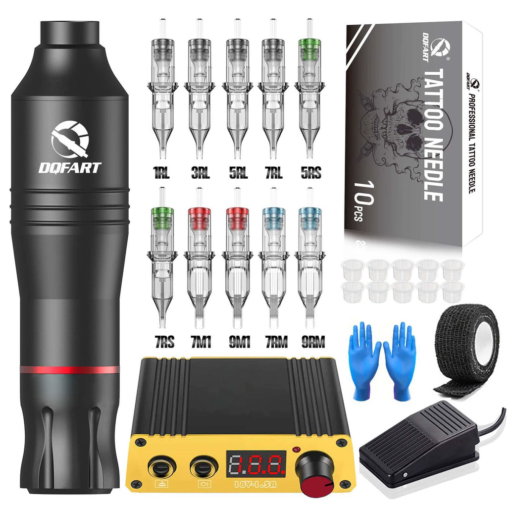 DQFART Robert Wired Tattoo Gun Kit with 1.5A Power Supply product image 1