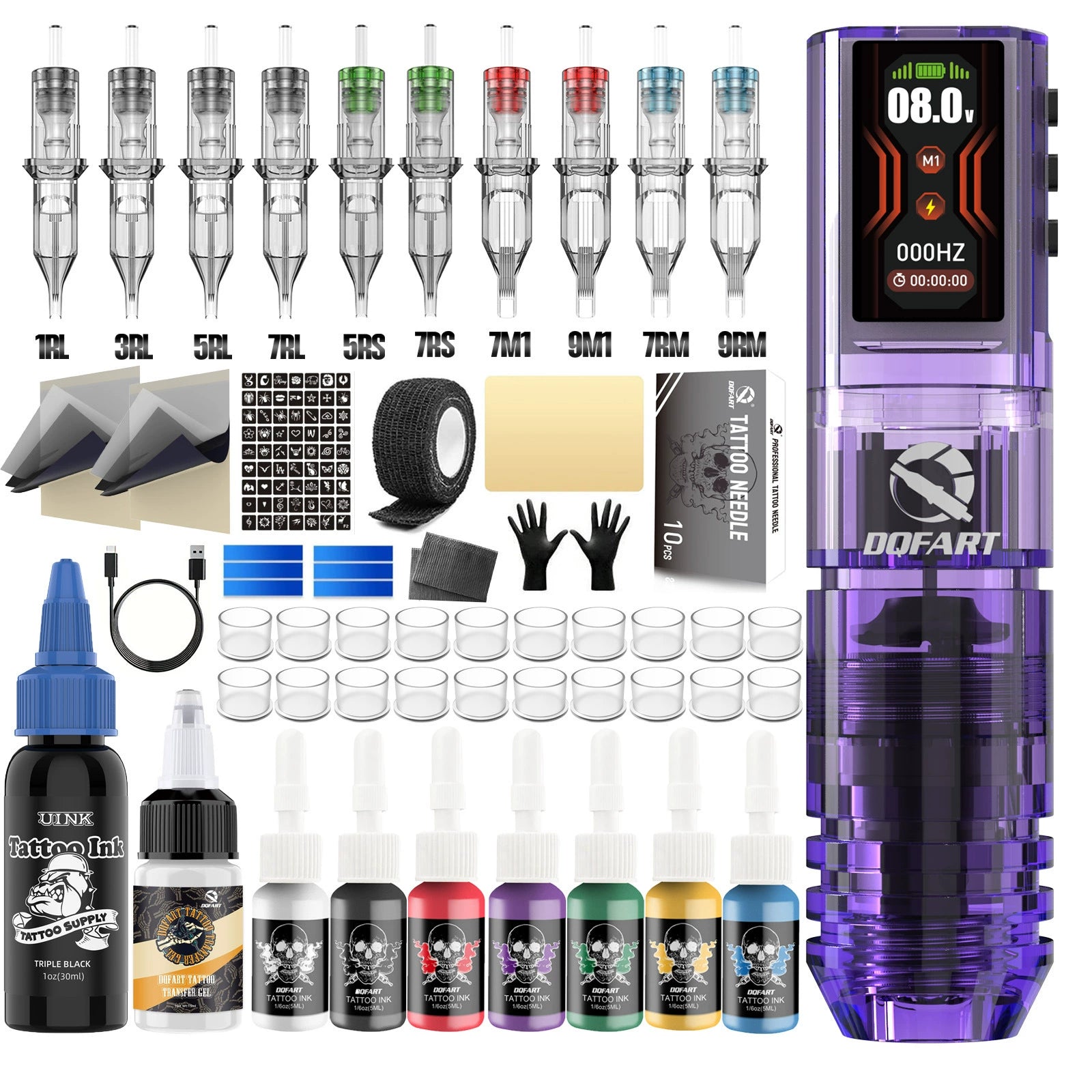 DQFART Wireless Tattoo Gun Kit for Lining and Shading product image 1