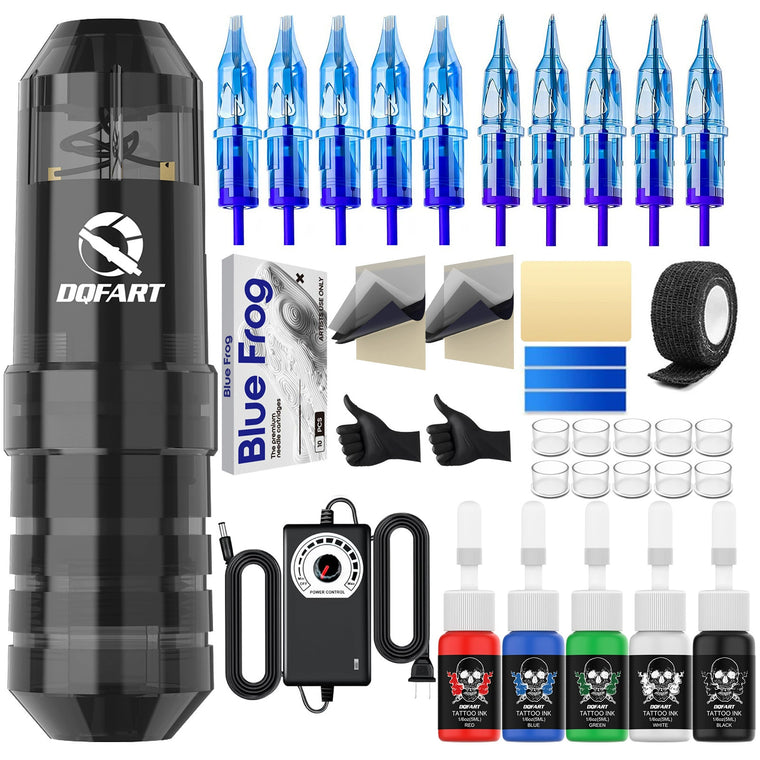 DQFART WTK-106 Beginner Tattoo Gun Kit color tattoo pen kit product image 1