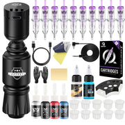 DQFART WTK-137 Rocket Short Pen Kit, Battery and Parts Tattoo Gun Kit for Tattoo Artists