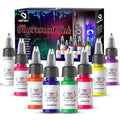 DQFART UV Fluorescent Tattoo Ink Set 8 Colors 15ml product image 1