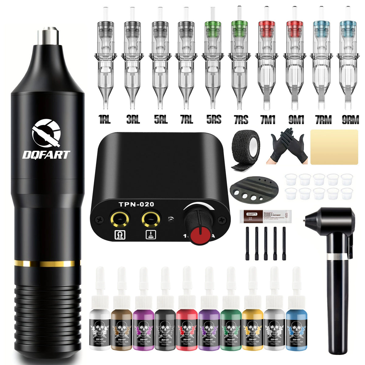 DQFART TM-005 Custom Logo Wired Tattoo Gun Kit for Tattoo Artists