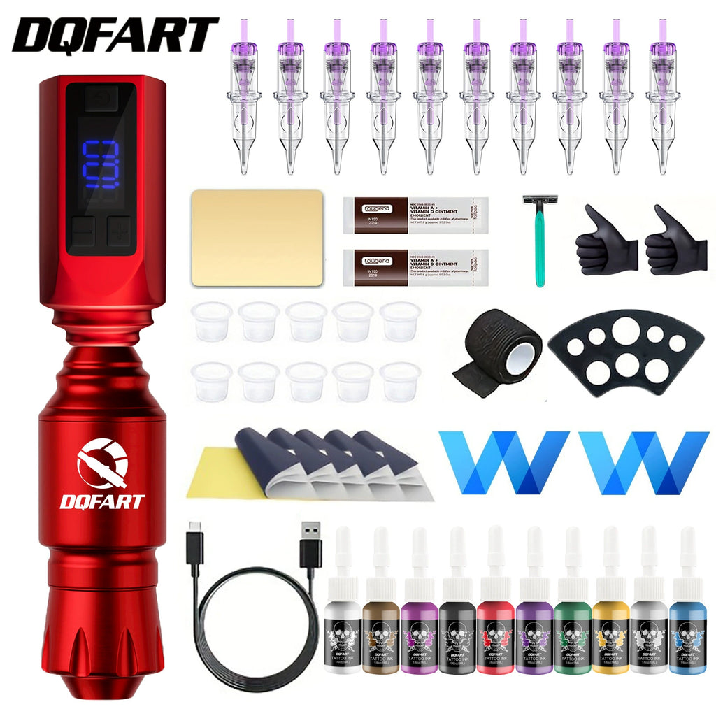 DQFART Rocket Short Pen Wireless Tattoo Gun Kit product image 1