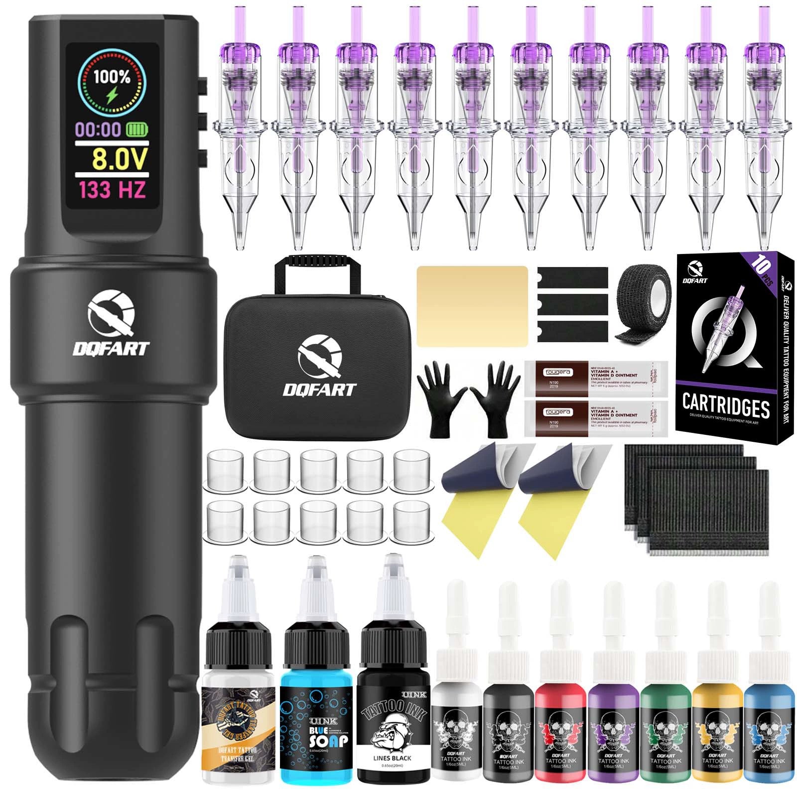 DQFART Color Screen Direct Drive Wireless Tattoo Gun Kit product image 1
