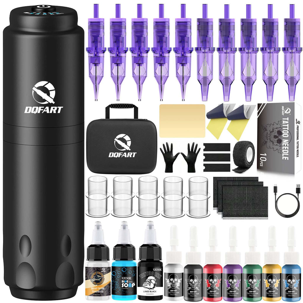 DQFART T4 Wireless Tattoo Gun Kit 1500mAh product image 1