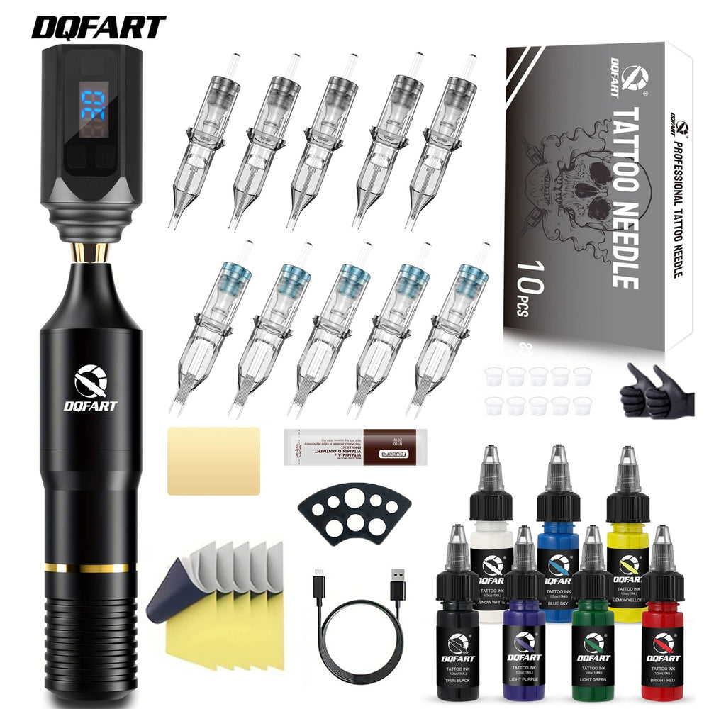 DQFART FT-017 Wireless Tattoo Gun Kit Type-C for Tattoo Artists