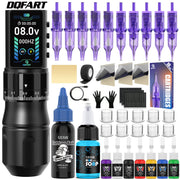 DQFART T8 Wireless Tattoo Gun Kit 2300mAh Adjustable Stroke product image 1