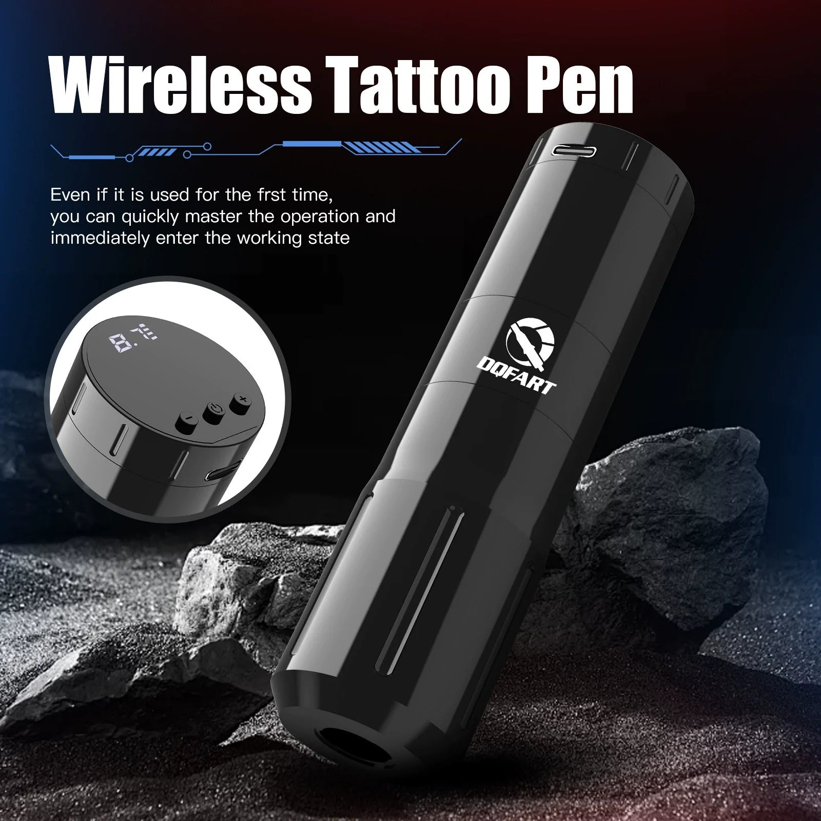 DQFART Mini Wireless Tattoo Pen Digital Display product image 2