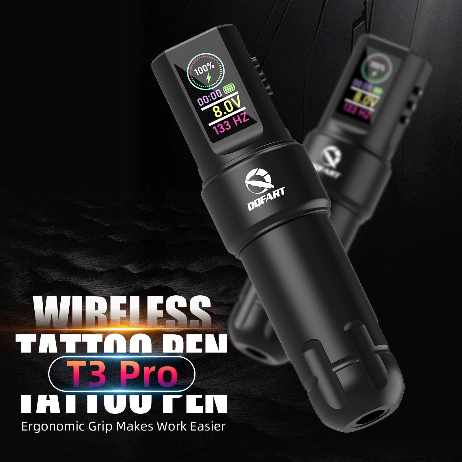DQFART T3 Pro Wireless Tattoo Gun Kit Color Screen product image 2