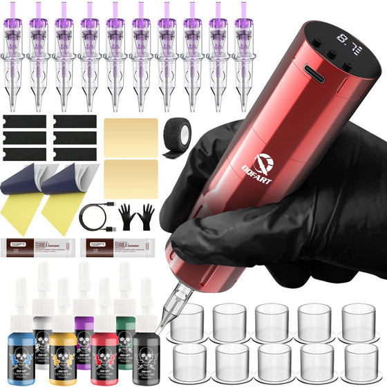 DQFART Wireless Tattoo Gun Kit Battery Pen Set product image 2