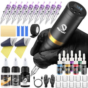 DQFART WTK-130 Wireless Tattoo Gun Kit 1500mAh color tattoo pen kit product image 2