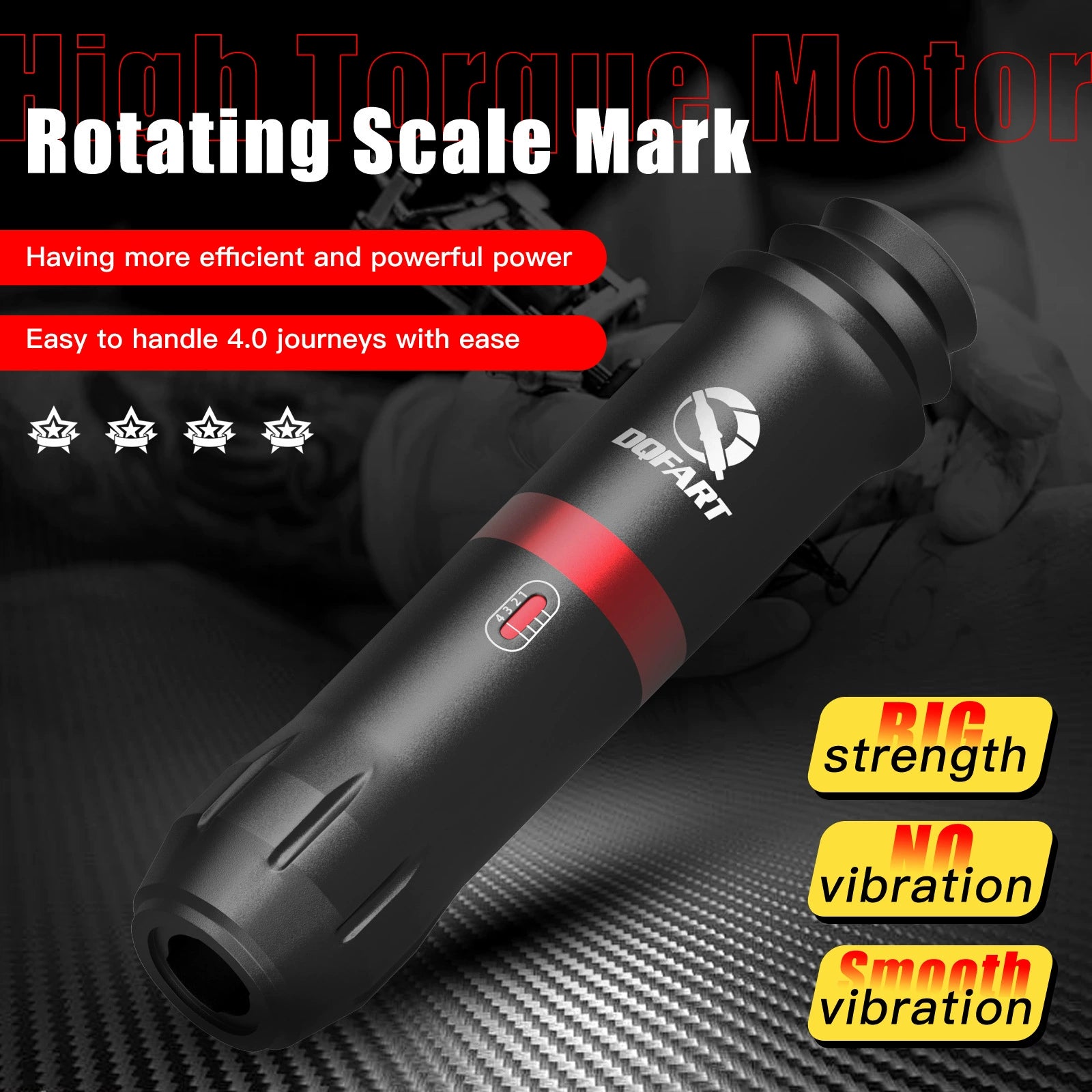 DQFART Rocket V6 Mini Wireless Tattoo Gun Kit LED Display product image 2