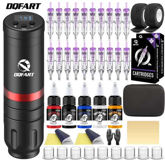 DQFART WTK-131 T1 Wireless Tattoo Gun Kit with Ink product image 2