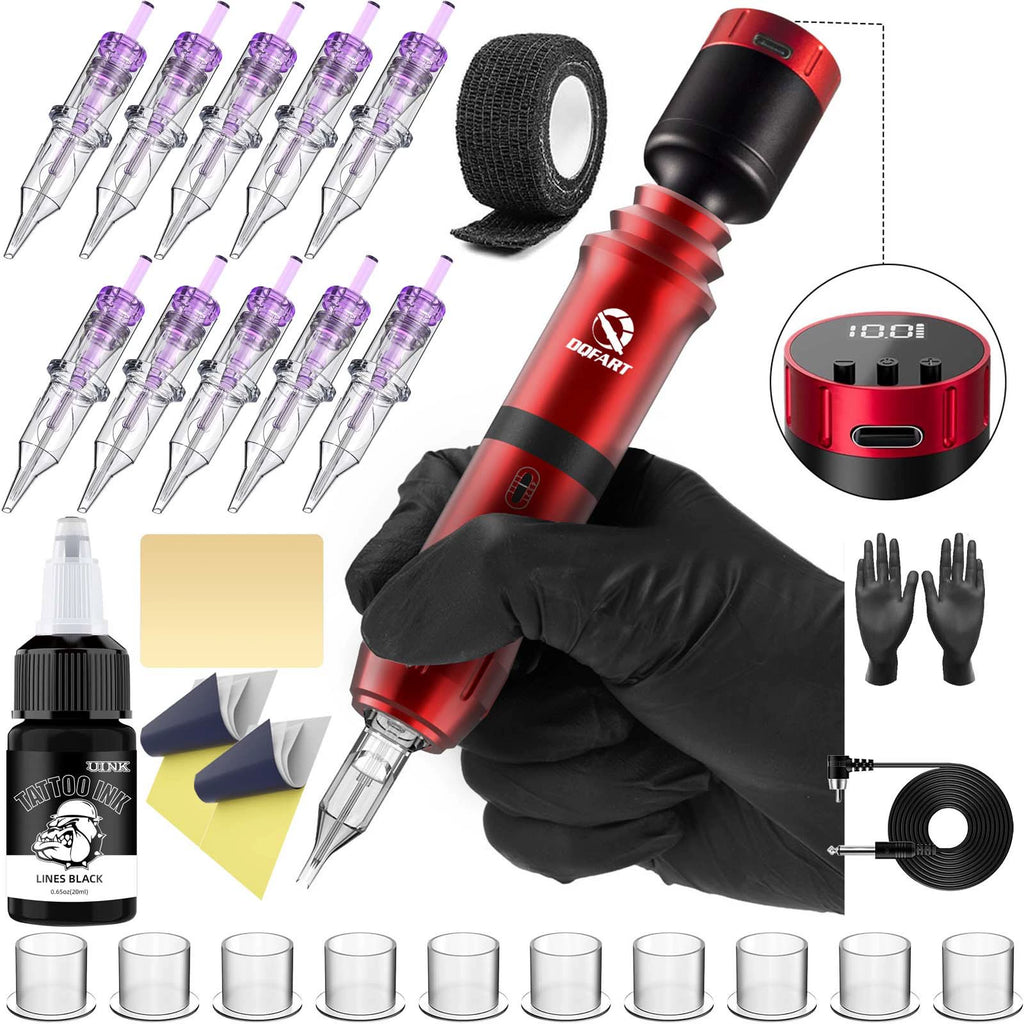 DQFART Wireless Tattoo Gun Kit with Battery Power Supply product image 2