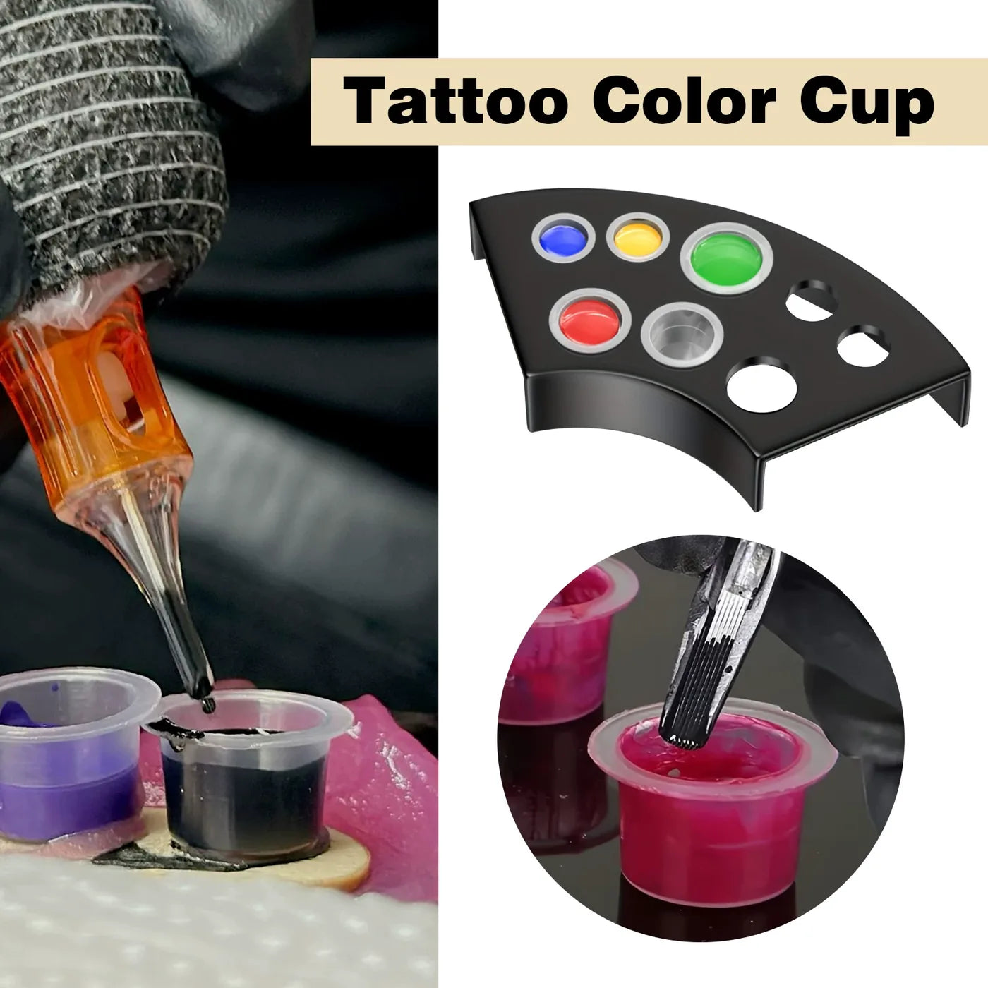 DQFART 8-Hole Tattoo Ink Cup Holder Set product image 2