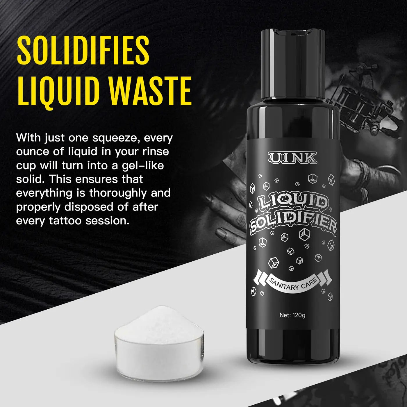 UINK Tattoo Ink Solidifier Absorbent Gel 80g product image 2