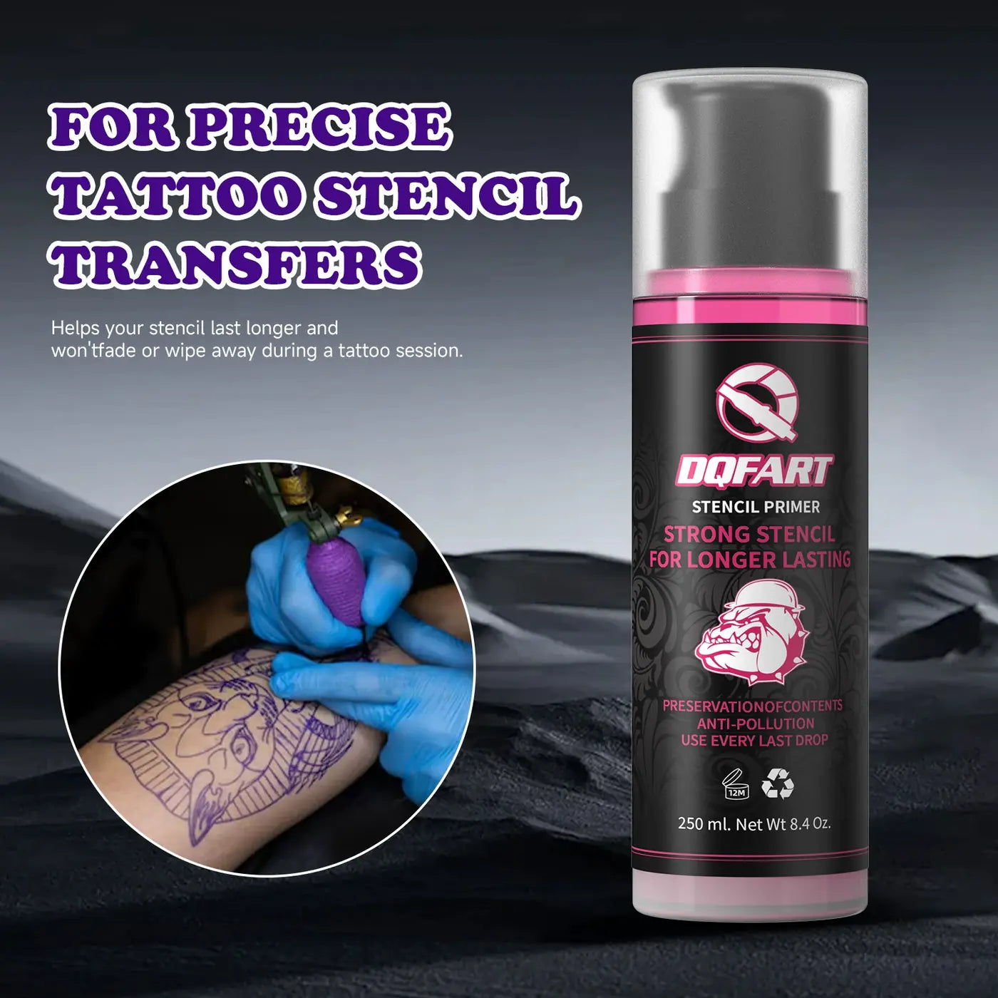 DQFART Tattoo Transfer Gel 250ml 8.4oz product image 2