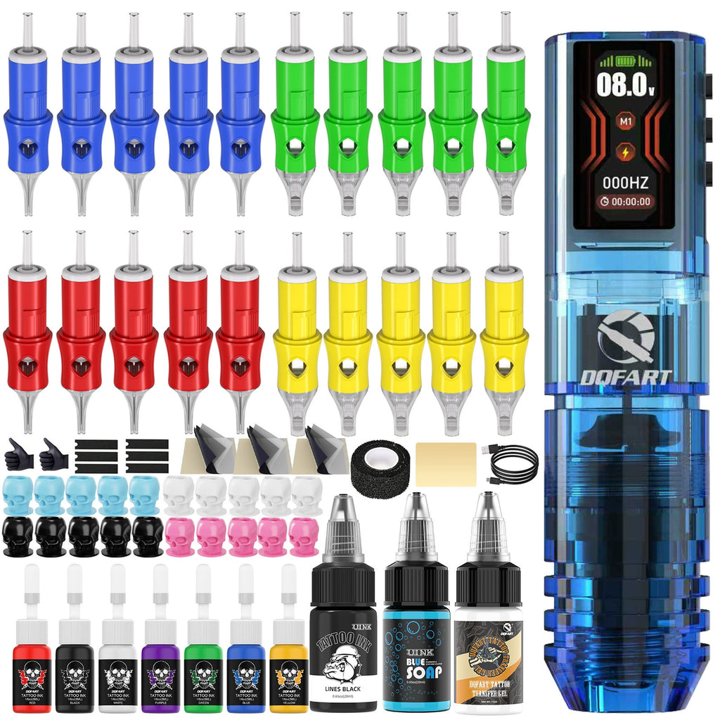 DQFART LCD Color Screen Wireless Tattoo Gun Kit 1.47 Inch product image 2