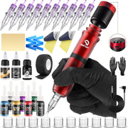 DQFART WTK-122 Rocket V6 Wireless Tattoo Gun Kit for Tattoo Artists