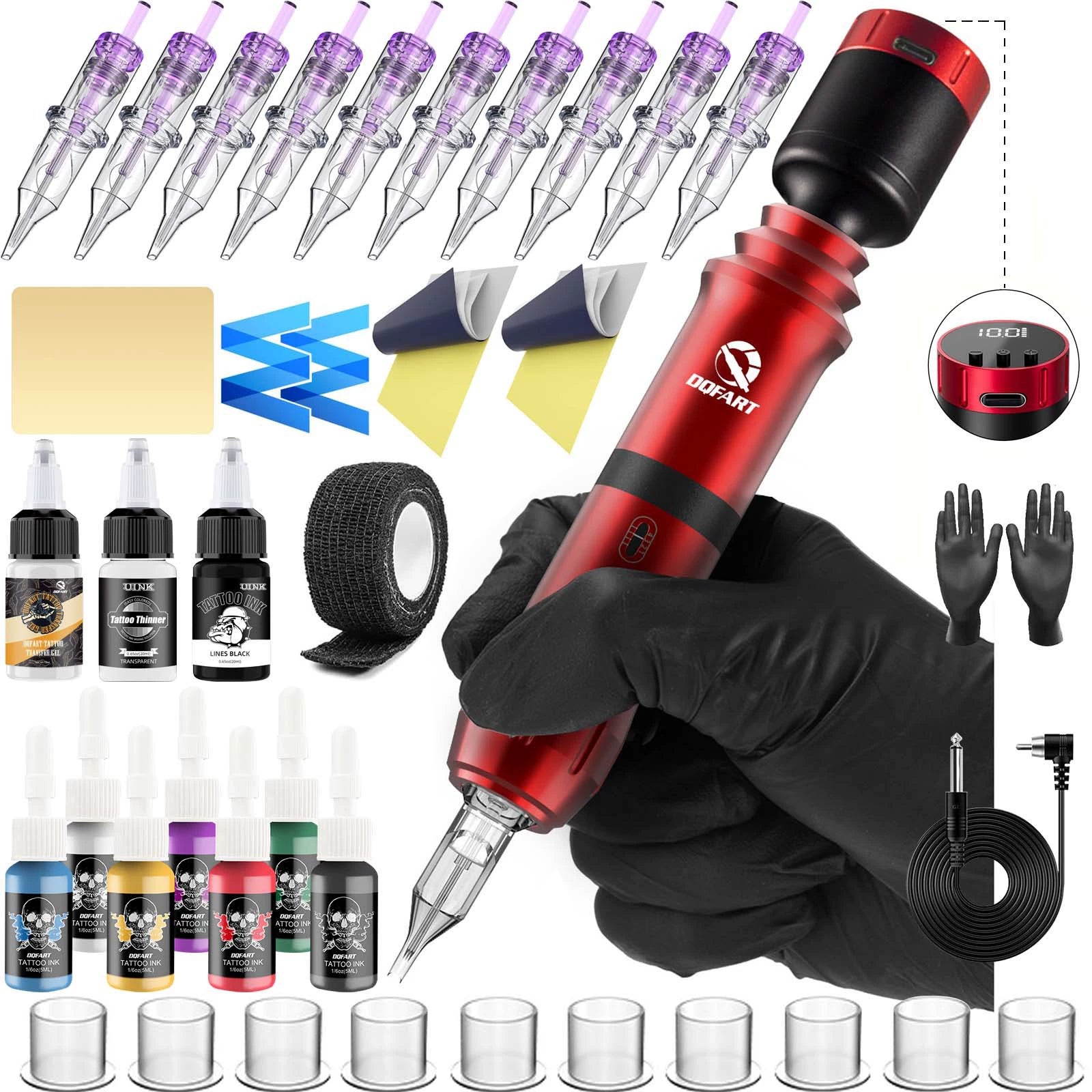 DQFART WTK-122 Rocket V6 Wireless Tattoo Gun Kit product image 2