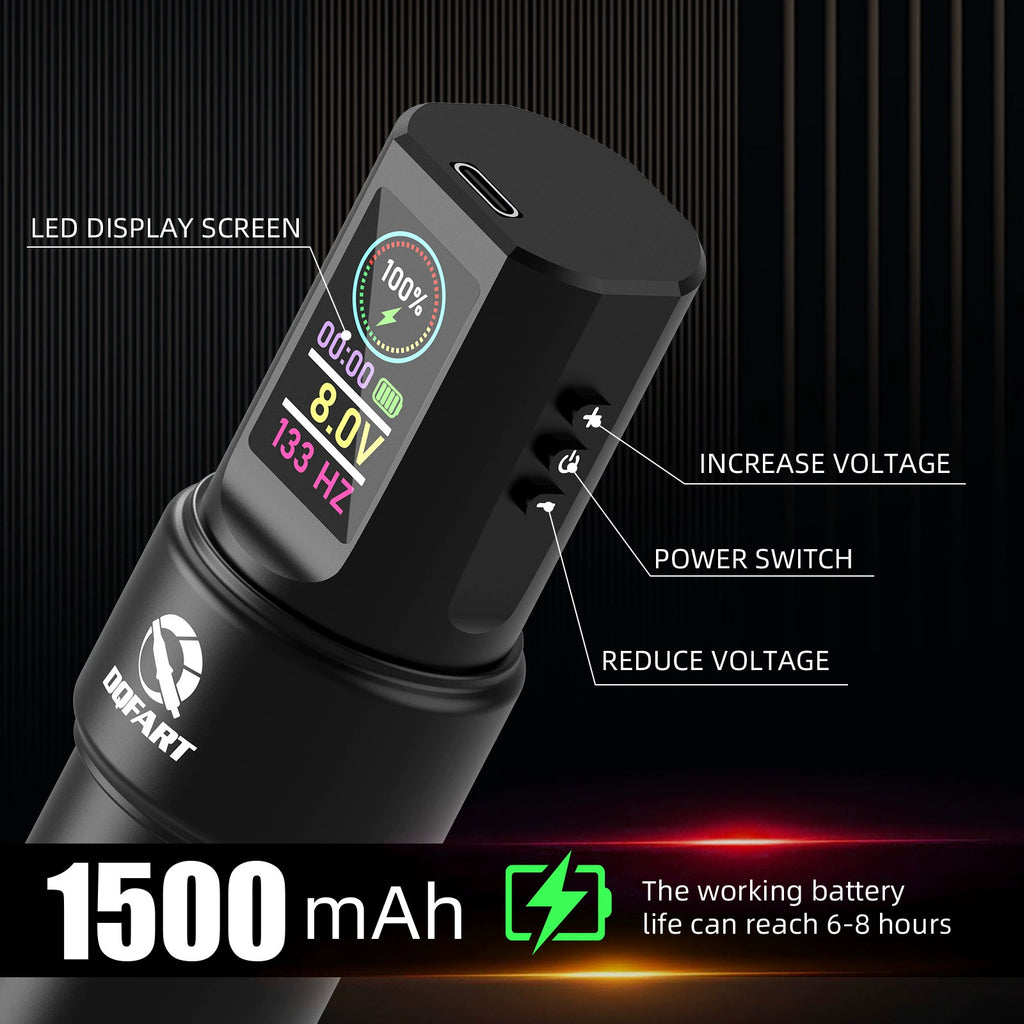 DQFART Color Screen Wireless Tattoo Gun Kit with Ink product image 2