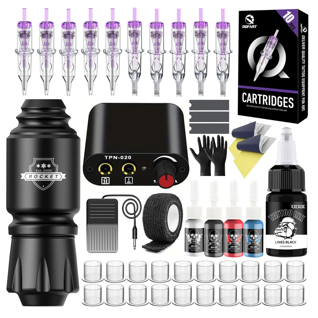 DQFART Rocket Short Pen Tattoo Gun Kit with Ink product image 2