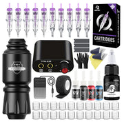 DQFART Rocket Short Pen Tattoo Gun Kit with Ink for Tattoo Artists