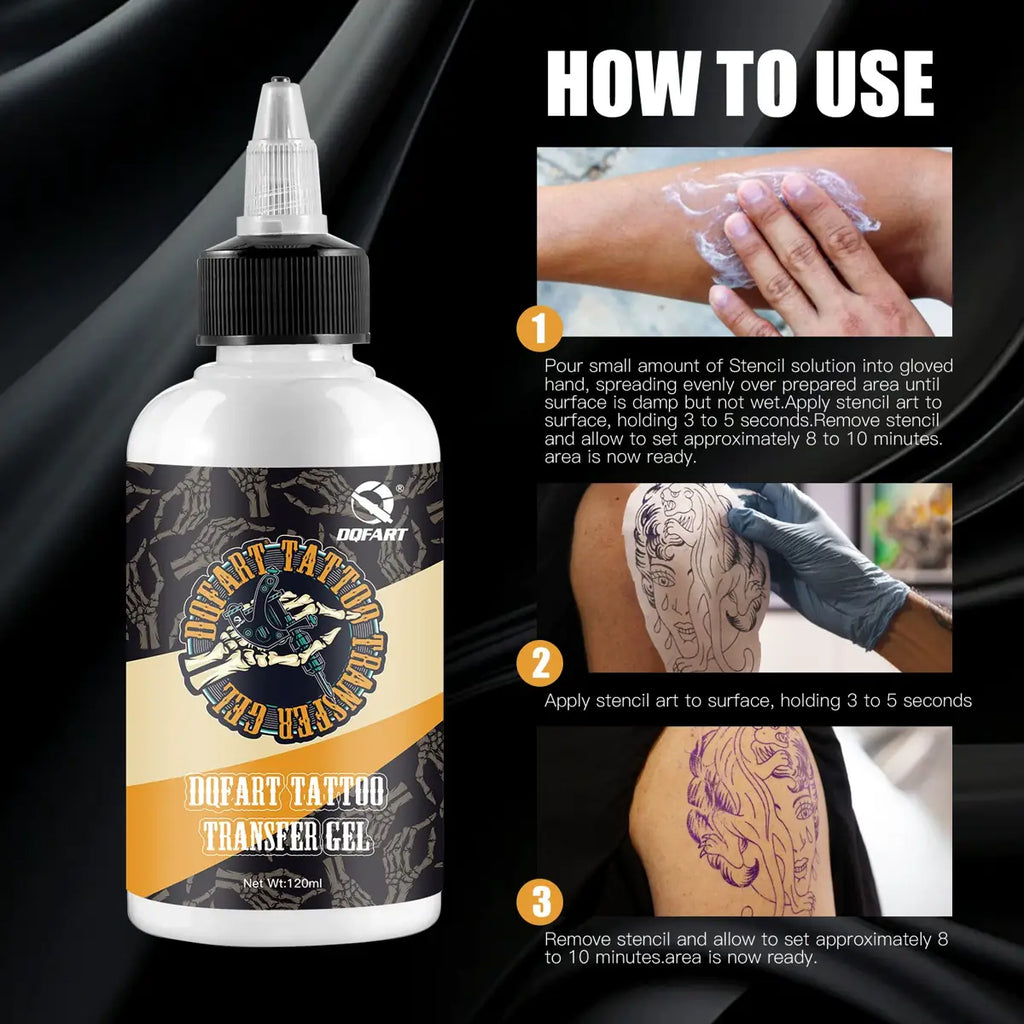 DQFART Tattoo Transfer Gel 15ml and 120ml product image 3