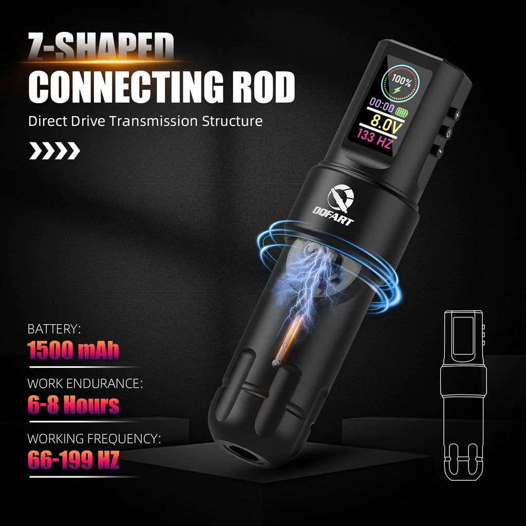 DQFART T3 Pro Wireless Tattoo Pen Color Screen product image 3