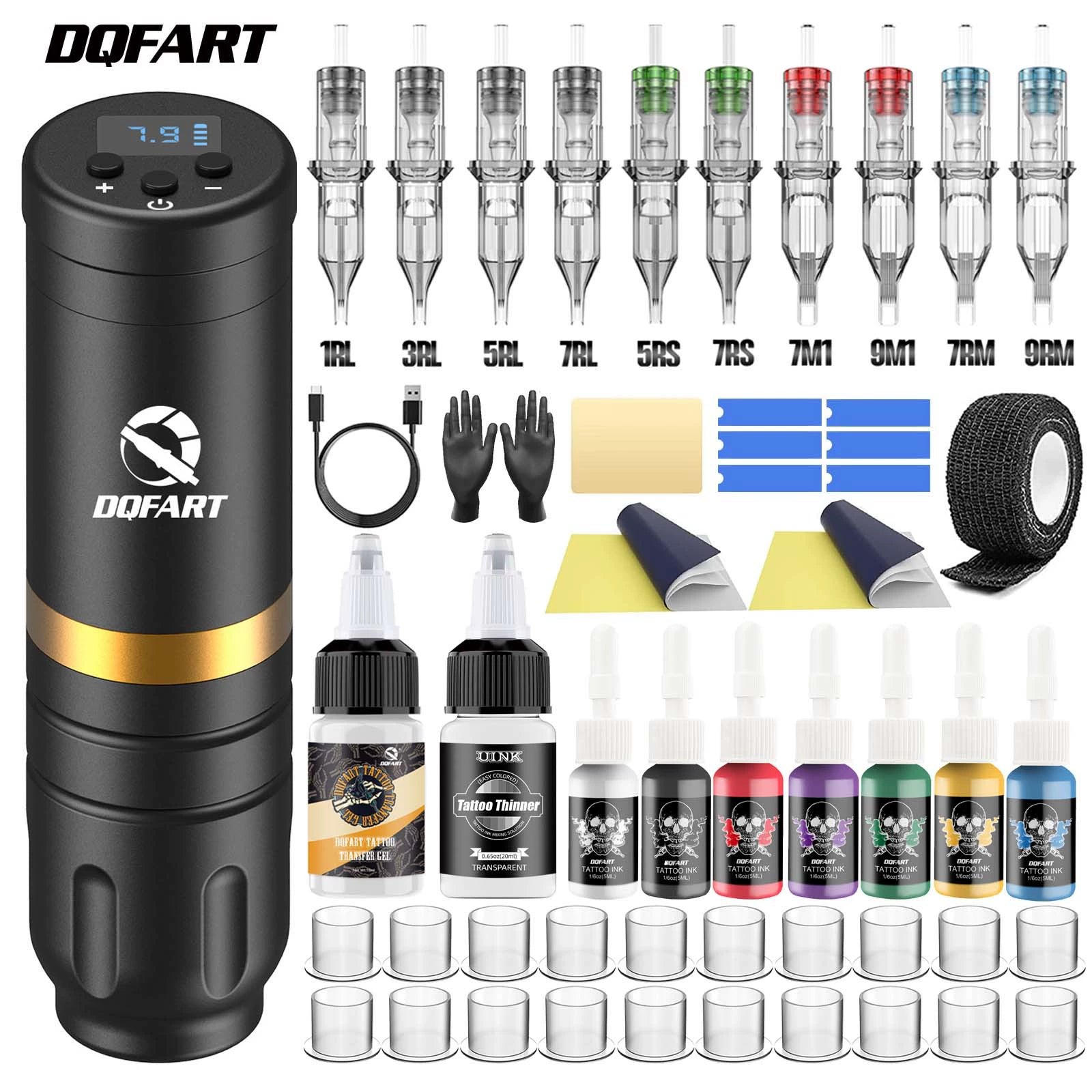 DQFART T1 Wireless Tattoo Gun Kit LED Battery Pen product image 3