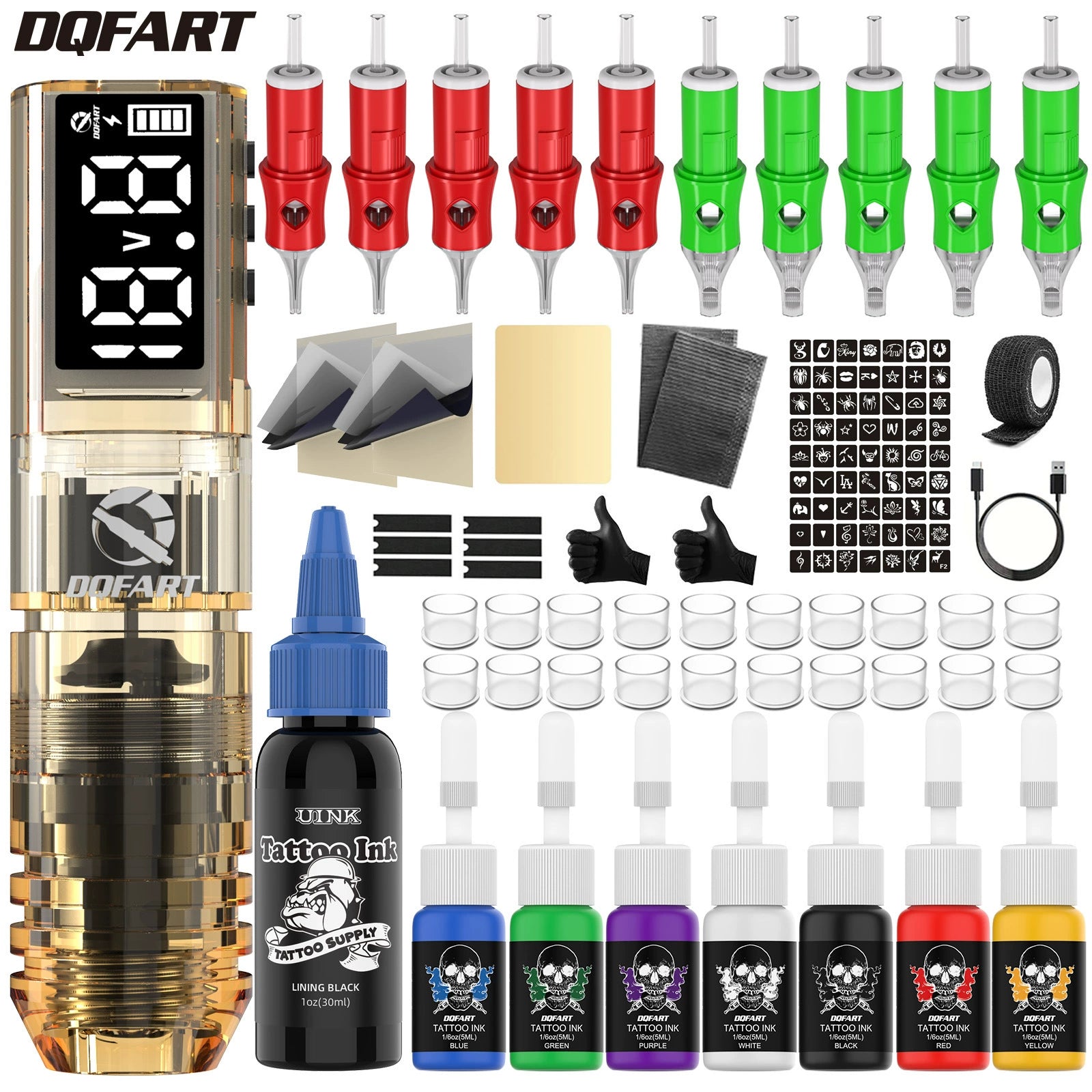 DQFART WTK-254 P1 Wireless Tattoo Pen and Kit product image 3