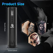 DQFART T5 Wireless Tattoo Gun Pen Machine LED Display 2000mAh