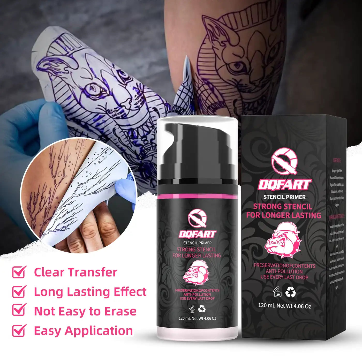 DQFART Tattoo Transfer Gel 120ml 4oz product image 3