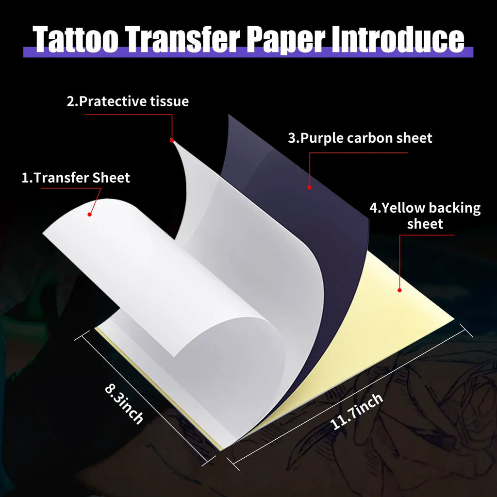 DQFART and UINK Tattoo Transfer Paper 10 Sheets product image 3