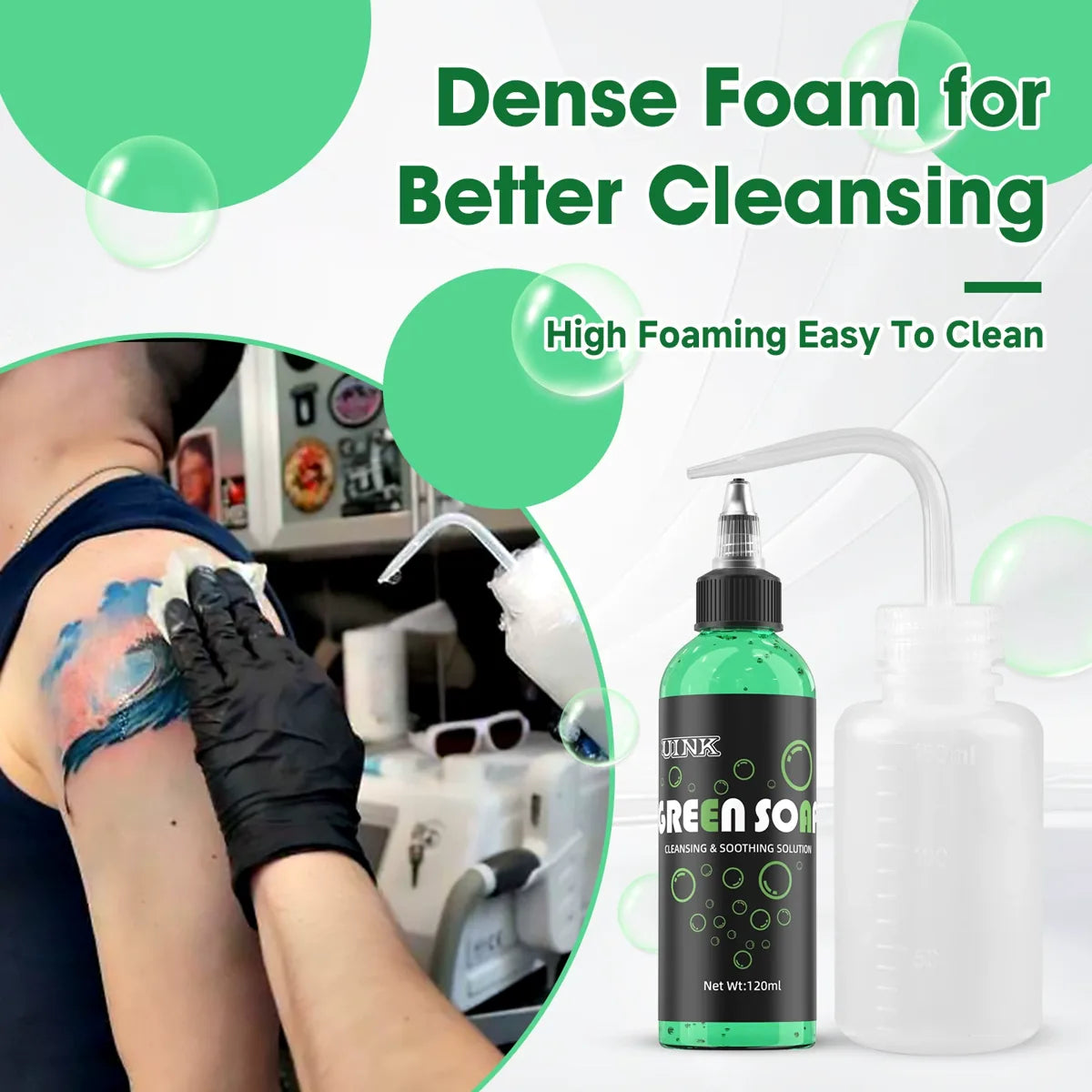 UINK Blue Soap 120ml Tattoo Cleaning Kit product image 3