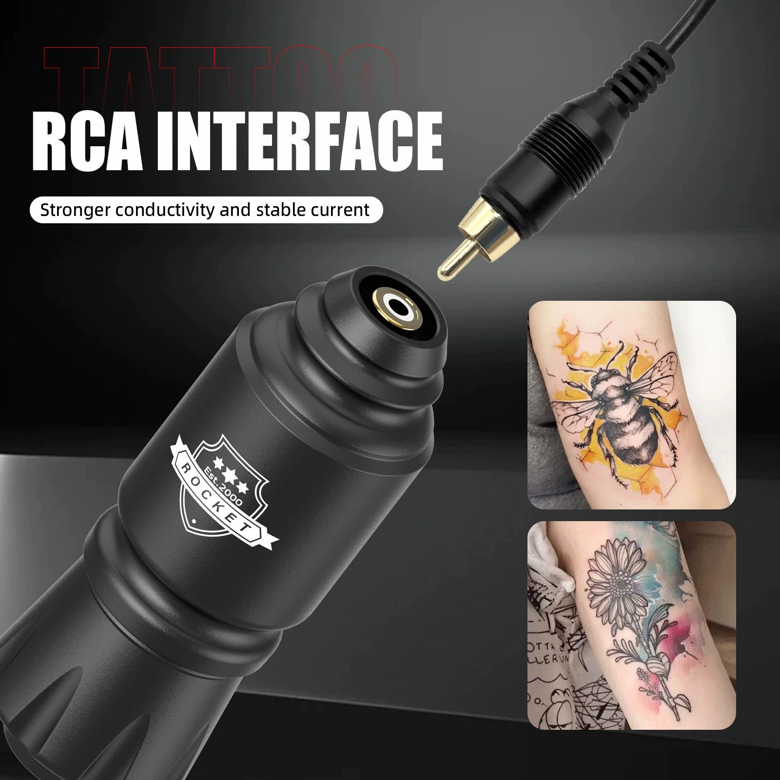 DQFART Rocket Mini Power Wireless Tattoo Gun Kit 1500mAh product image 3
