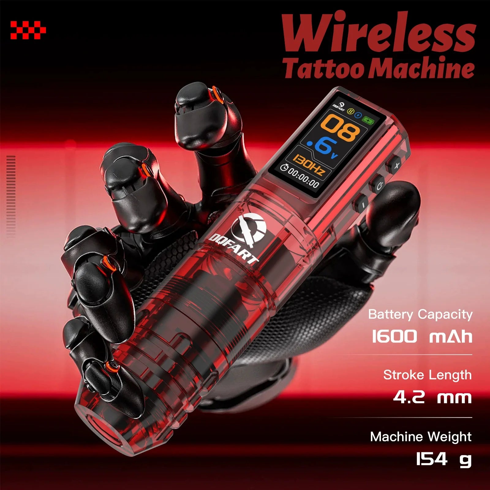 DQFART WTK-247 Wireless Tattoo Pen 1.47 Inch Display product image 3
